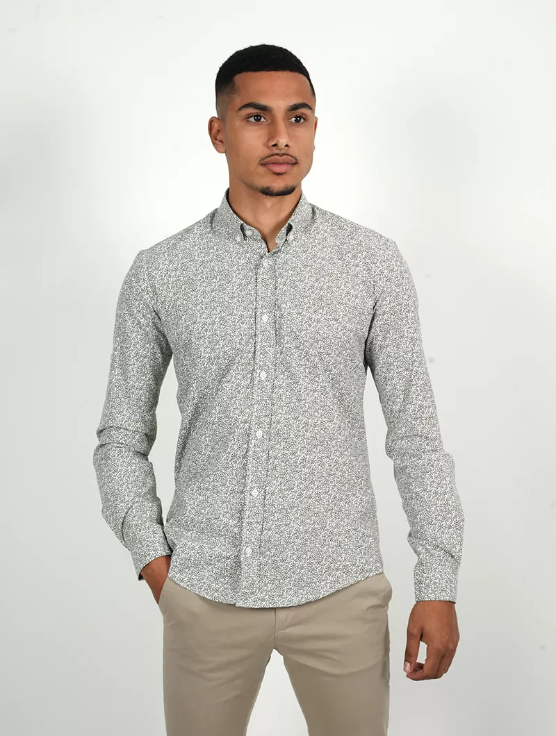 Chemise slim imprimé fleurs